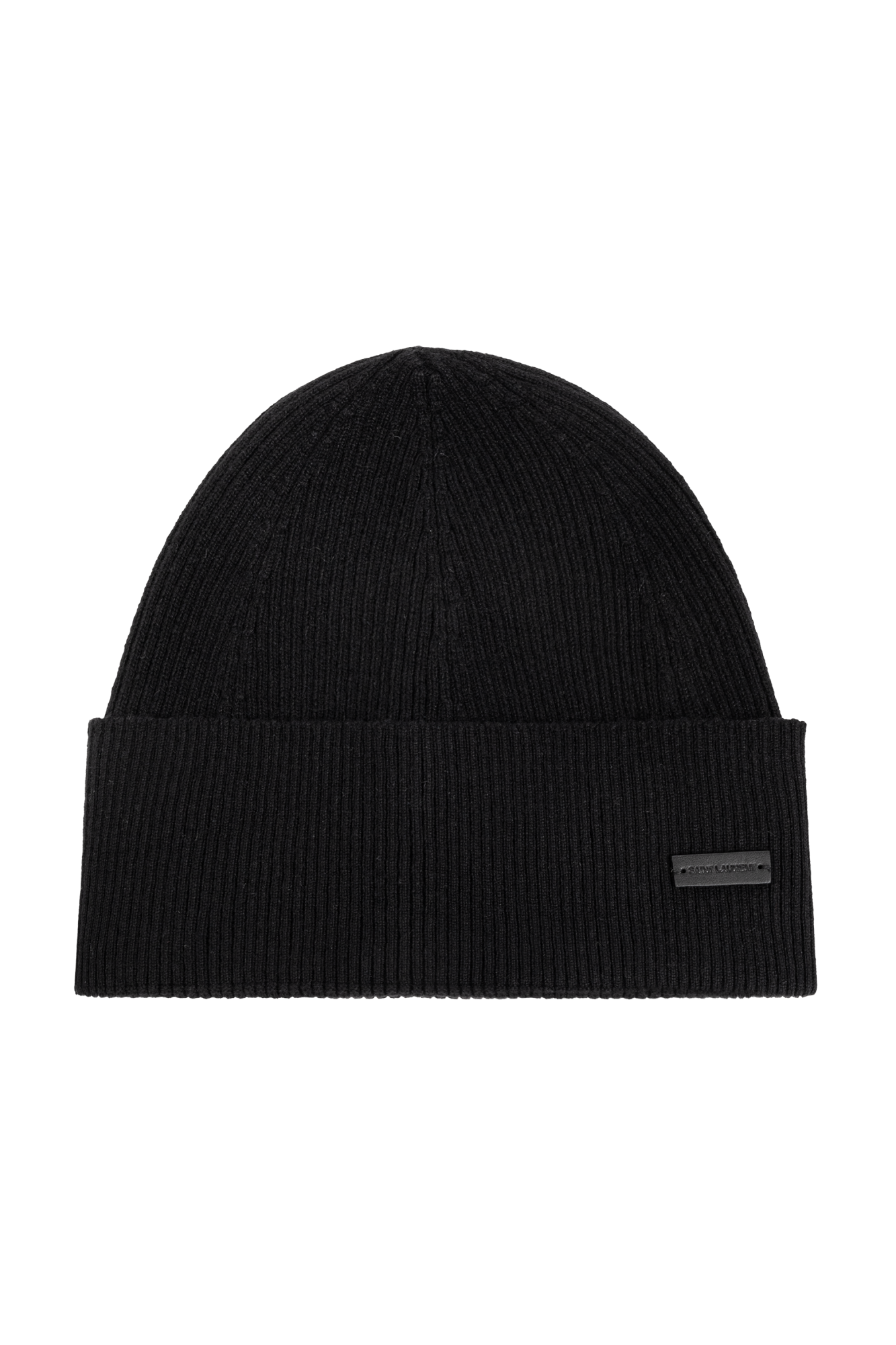 【関税&送料込】Saint Laurent Logo Embroidered Beanie In Cas SAINT LAURENT embroidered beanie in cashmere | Saint Laurent
